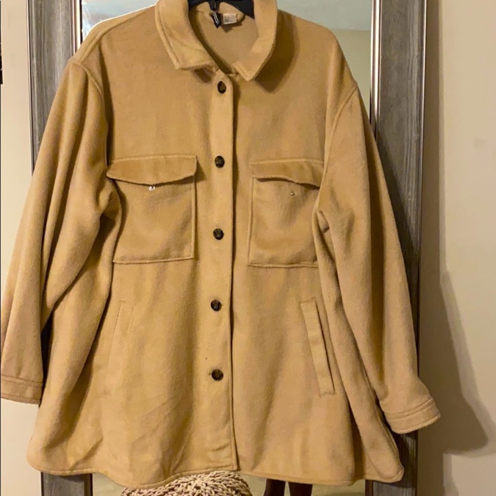 Oversized shirt jacket